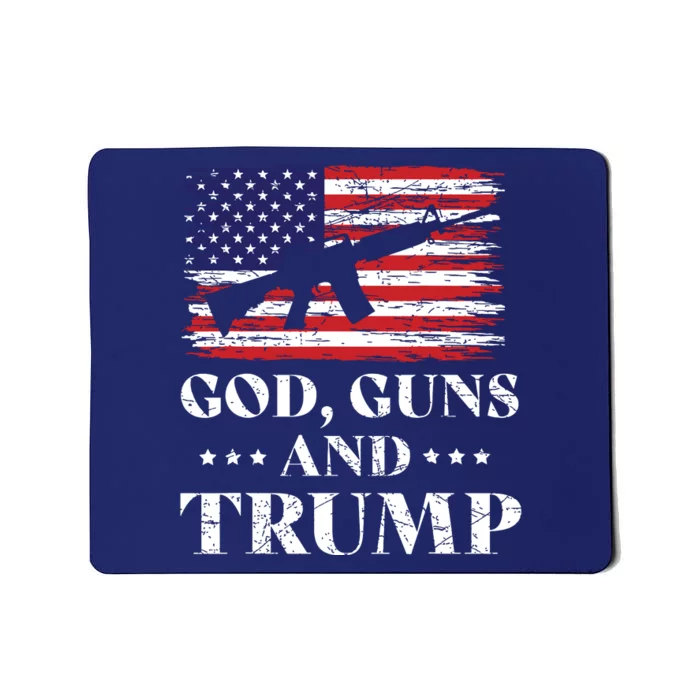 God Guns And Trump Donald Trump For President 2020 Mousepad