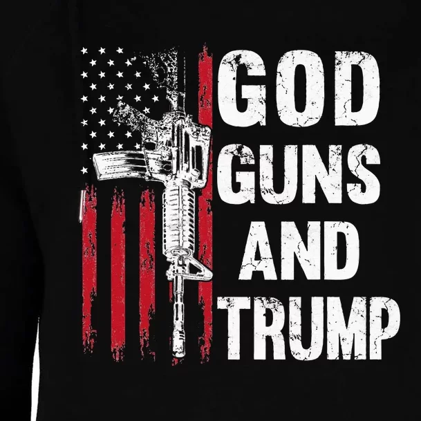 God Guns And Trump 2nd Amendment Flag AR15 American Flag Womens Funnel Neck Pullover Hood