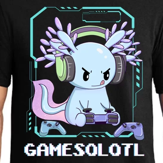 Gamesolotl Gamer Axolotl Funny Cute Pajama Set