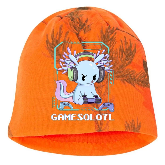 Gamesolotl Gamer Axolotl Funny Cute Kati - Camo Knit Beanie