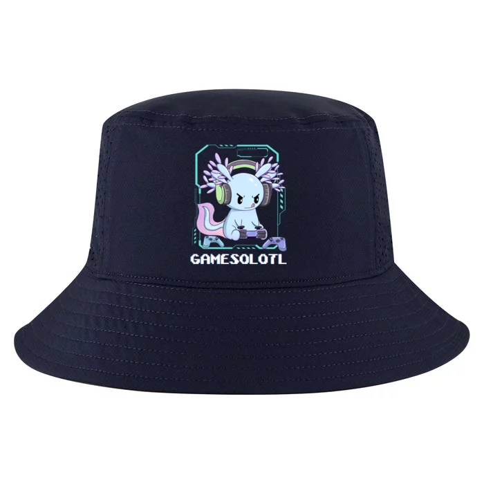 Gamesolotl Gamer Axolotl Funny Cute Cool Comfort Performance Bucket Hat