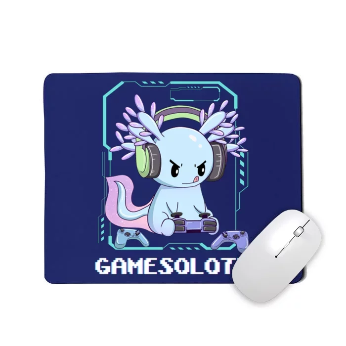 Gamesolotl Gamer Axolotl Funny Cute Mousepad