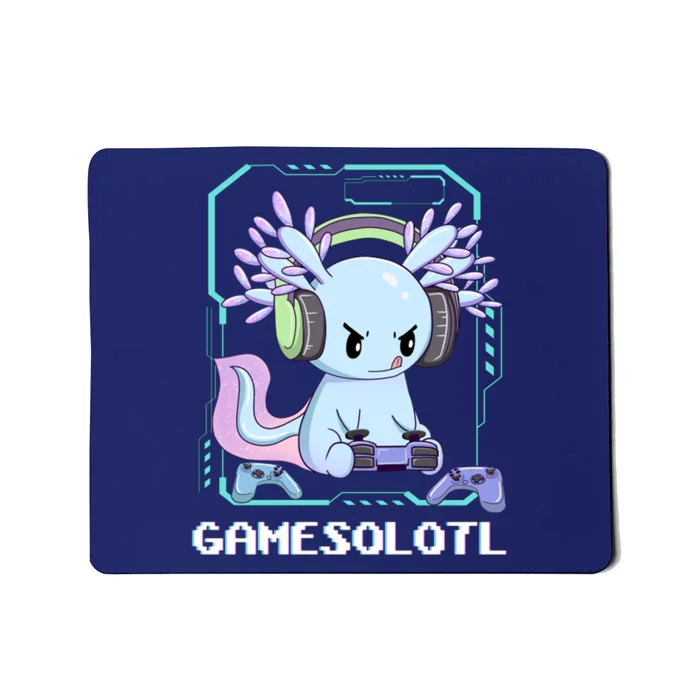 Gamesolotl Gamer Axolotl Funny Cute Mousepad