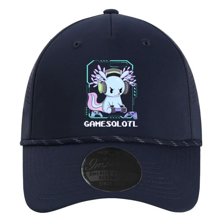 Gamesolotl Gamer Axolotl Funny Cute Performance The Dyno Cap