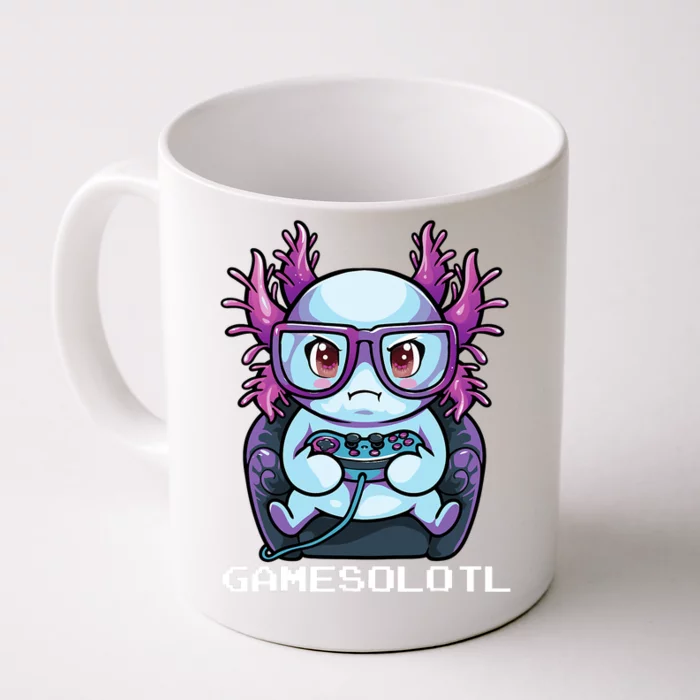 Gamesolotl Gamer Axolotl Fish Gaming Video Gamer Anime Front & Back Coffee Mug