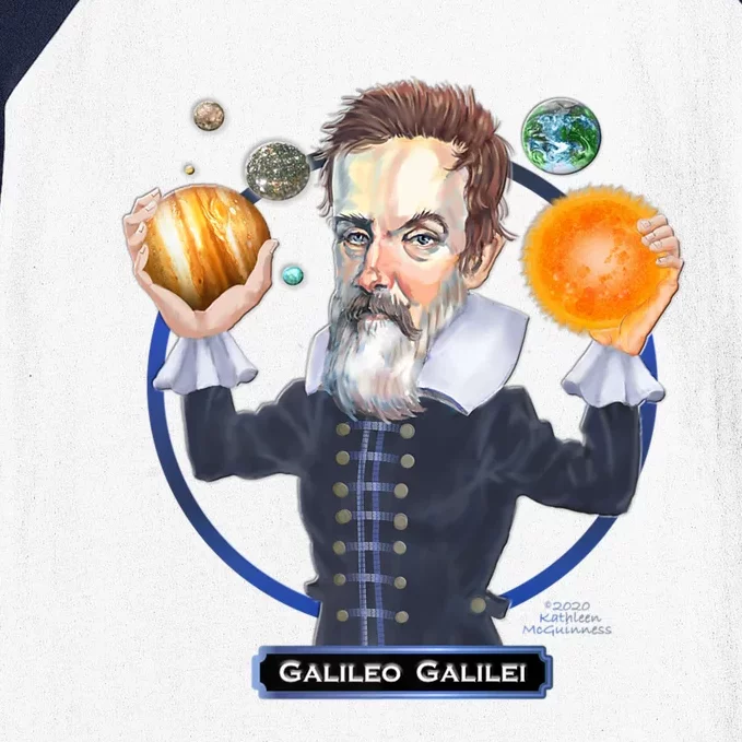 Galileo Galilei Astronomer Baseball Sleeve Shirt