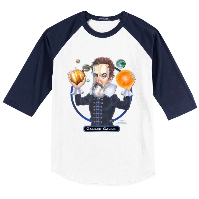 Galileo Galilei Astronomer Baseball Sleeve Shirt