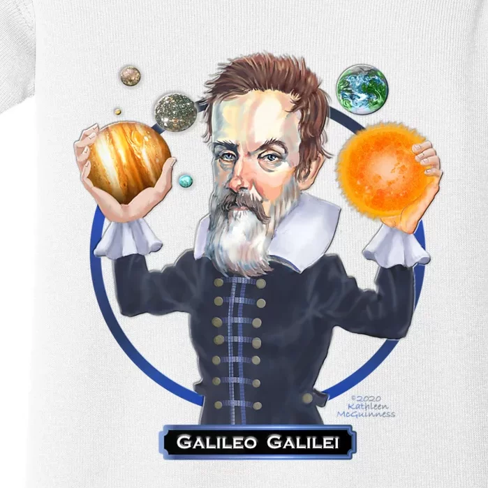 Galileo Galilei Astronomer Baby Bodysuit