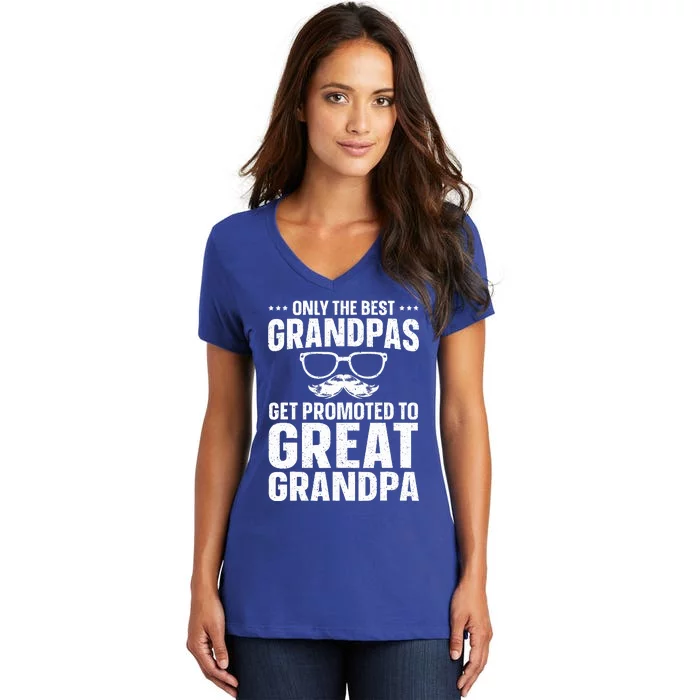 Great Grandpa Art For Dad Great Grandparent Grandfather Women's V-Neck T-Shirt