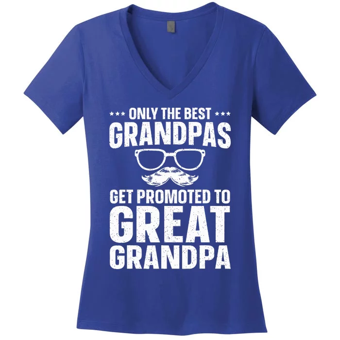 Great Grandpa Art For Dad Great Grandparent Grandfather Women's V-Neck T-Shirt