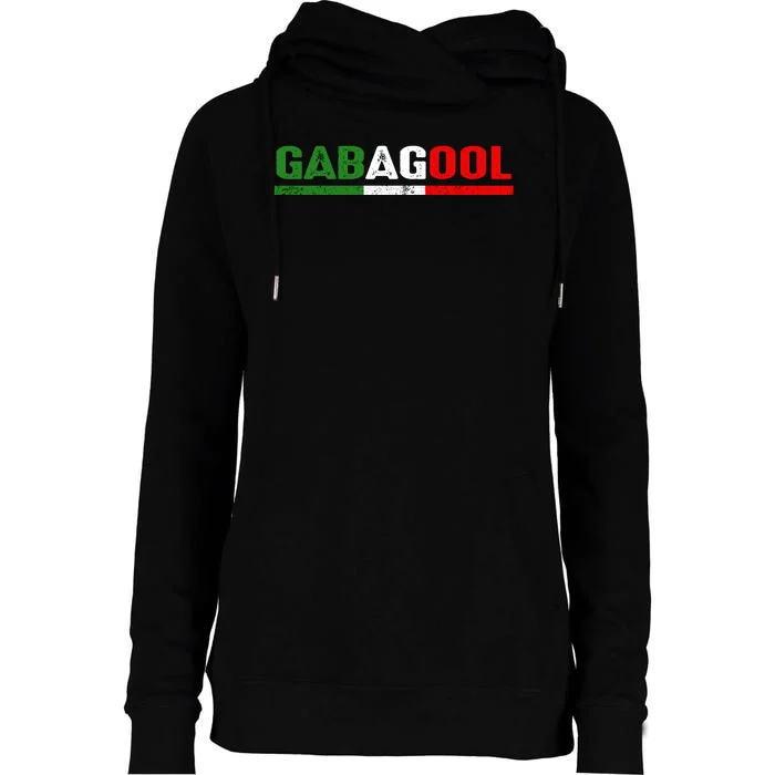 Gabagool Womens Funnel Neck Pullover Hood