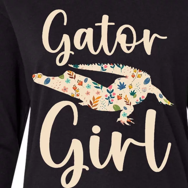 Gator Girl Alligator Lover Zookeeper Crocodile Womens Cotton Relaxed Long Sleeve T-Shirt