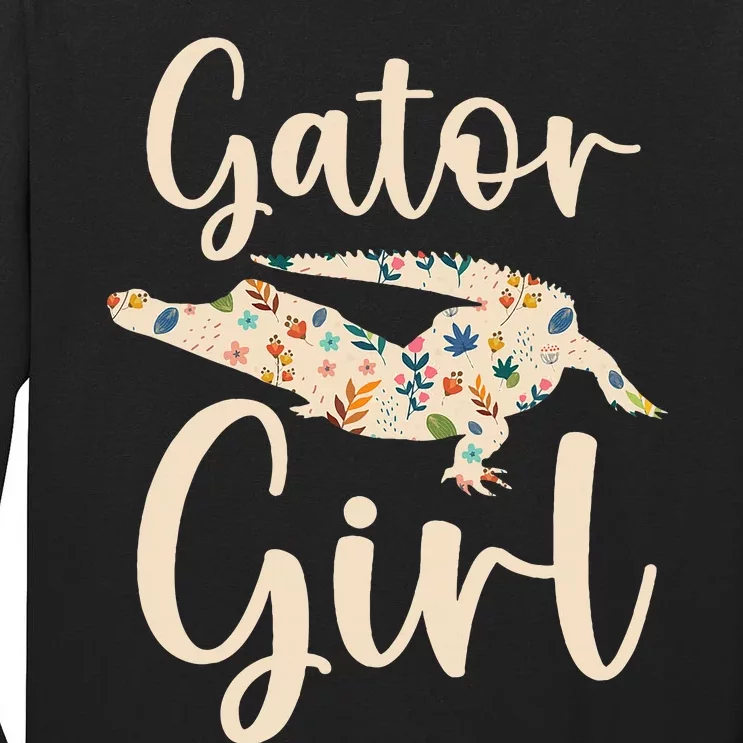 Gator Girl Alligator Lover Zookeeper Crocodile Tall Long Sleeve T-Shirt