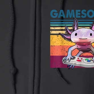 Gamesolotl Gamer Axolotl Fish Playing Video Games Full Zip Hoodie