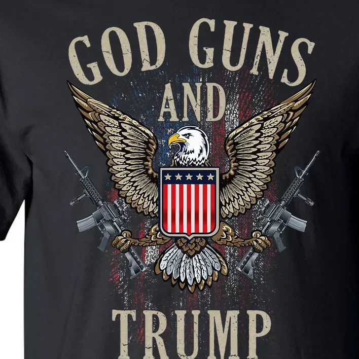 God Guns And Trump 2nd Amendment Flag Ar15 American Flag Tall T-Shirt