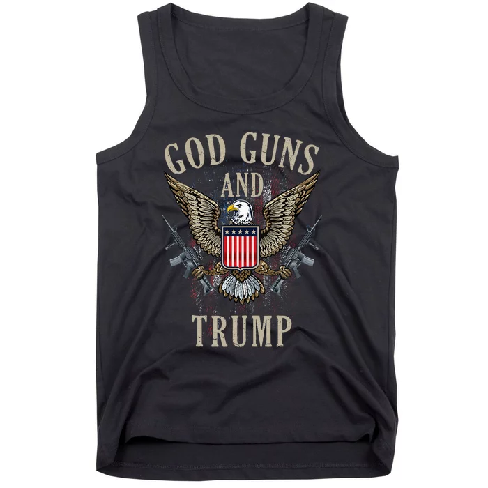 God Guns And Trump 2nd Amendment Flag Ar15 American Flag Tank Top