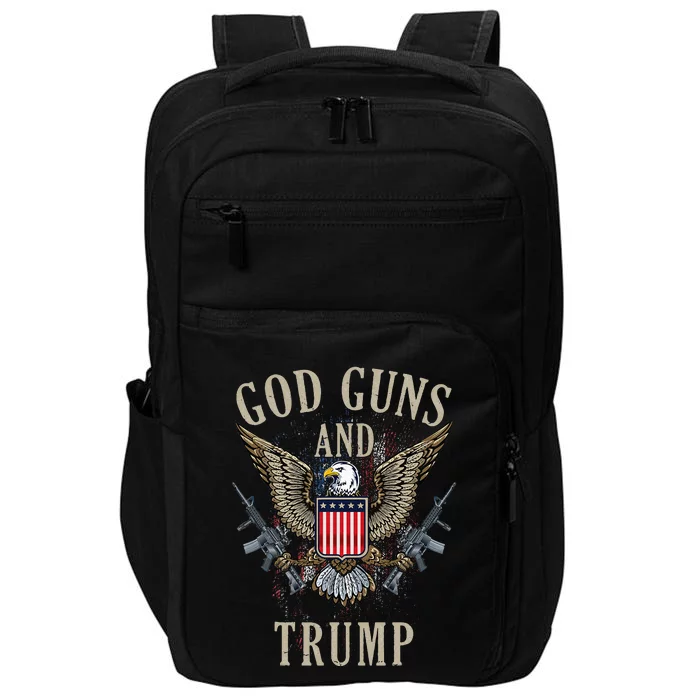 God Guns And Trump 2nd Amendment Flag AR15 American Flag Impact Tech Backpack