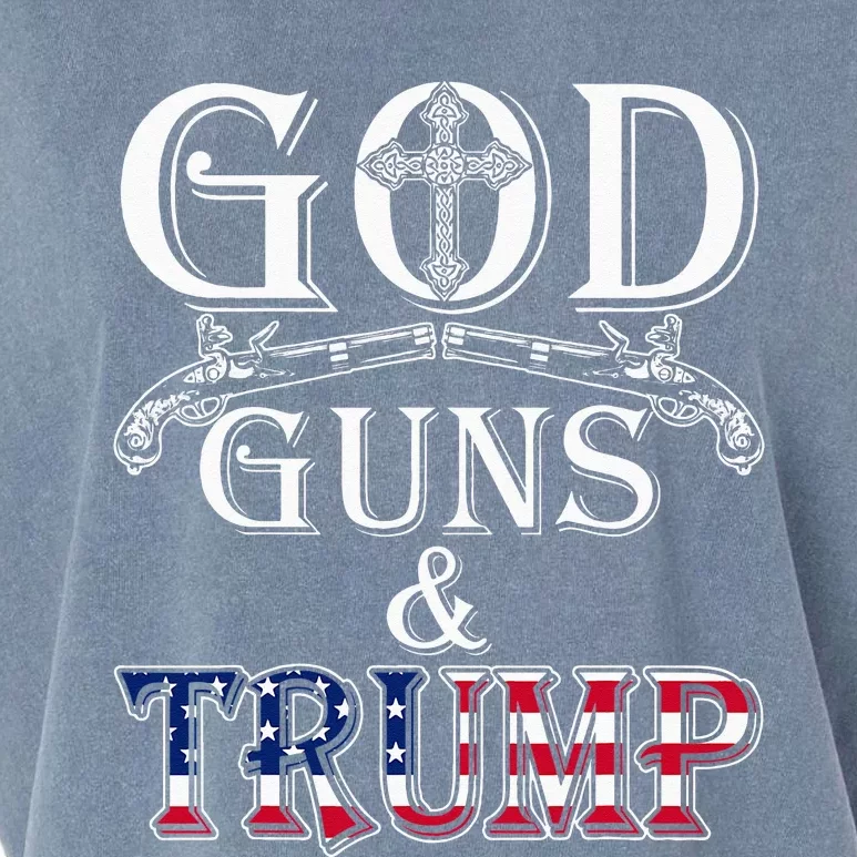 God Guns And Trump 2nd Amendment Trump 45 Garment-Dyed Women's Muscle Tee