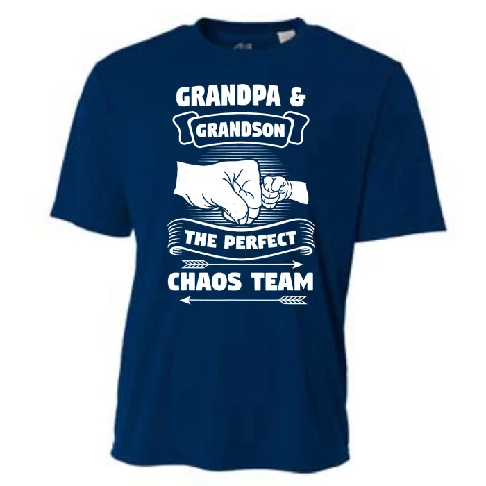 Grandpa Grandson A Perfect Chaos Eam Grandparents Gift Cooling Performance Crew T-Shirt