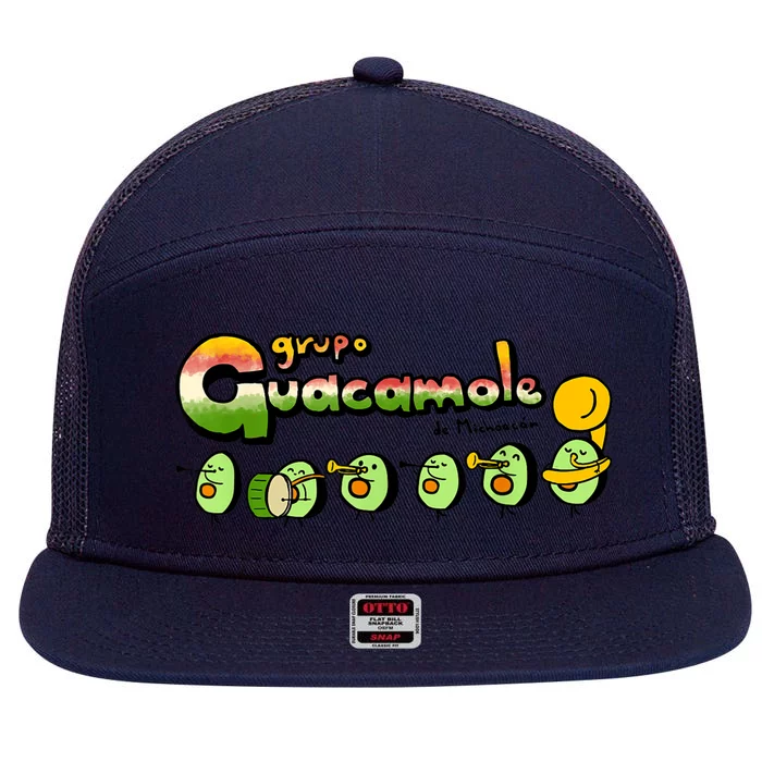 Guacamole Group Avocado Music Group 7 Panel Mesh Trucker Snapback Hat