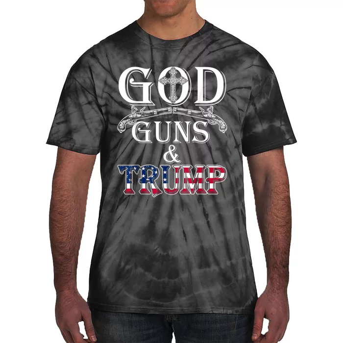 God Guns And Trump 2nd Amendment Tie-Dye T-Shirt