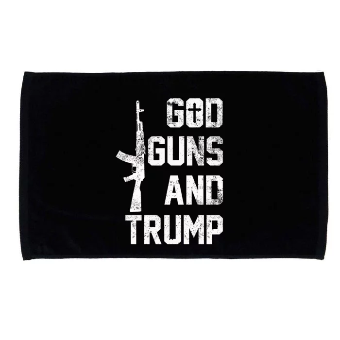 God Guns And Trump Gift For Donald Trump Supporters On PresidentS Day Microfiber Hand Towel