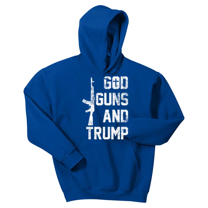 God Guns And Trump Gift For Donald Trump Supporters On PresidentS Day Kids Hoodie