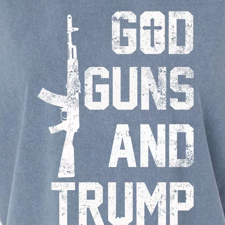 God Guns And Trump Gift For Donald Trump Supporters On PresidentS Day Garment-Dyed Women's Muscle Tee