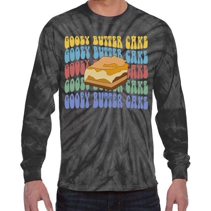 groovy Gooey Butter Cake St. Louis Food Cuisine Tie-Dye Long Sleeve Shirt