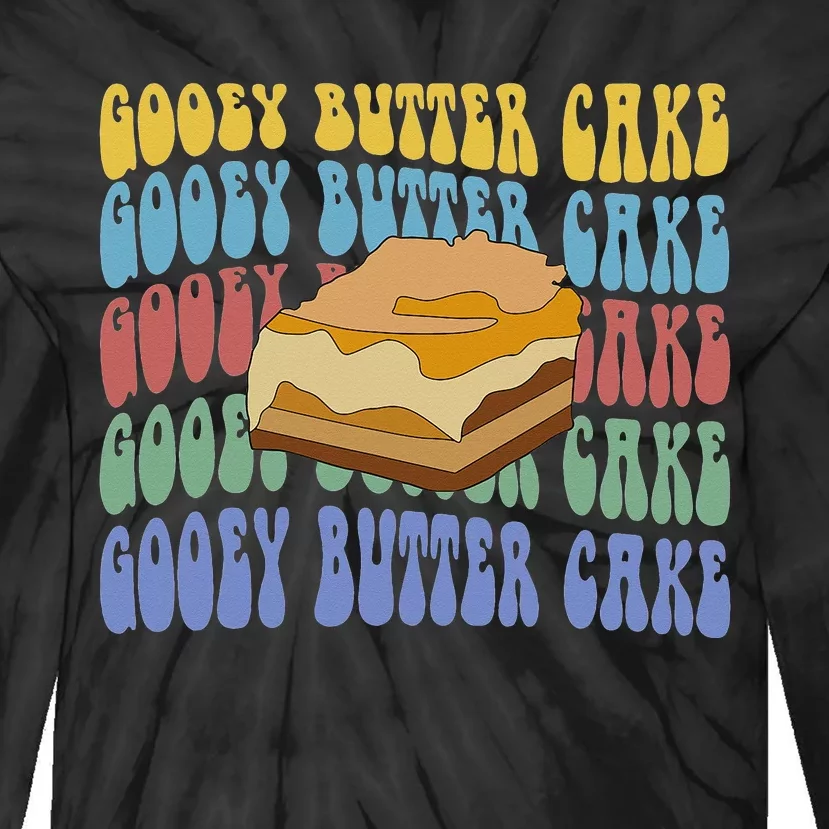 groovy Gooey Butter Cake St. Louis Food Cuisine Tie-Dye Long Sleeve Shirt