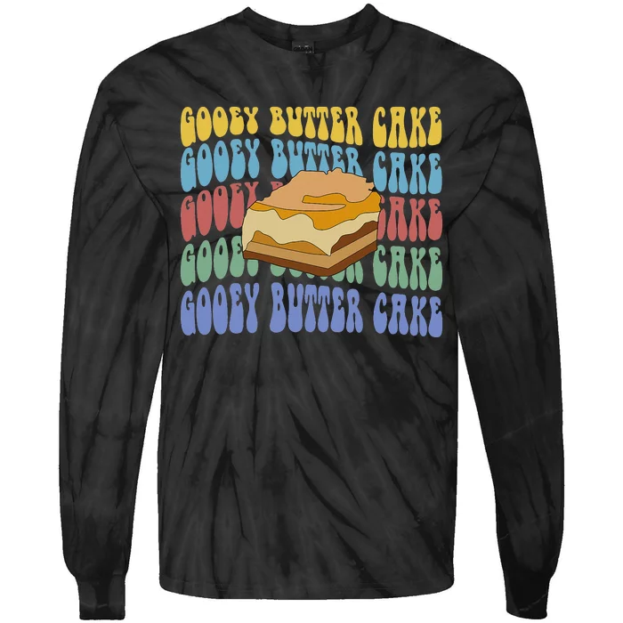 groovy Gooey Butter Cake St. Louis Food Cuisine Tie-Dye Long Sleeve Shirt