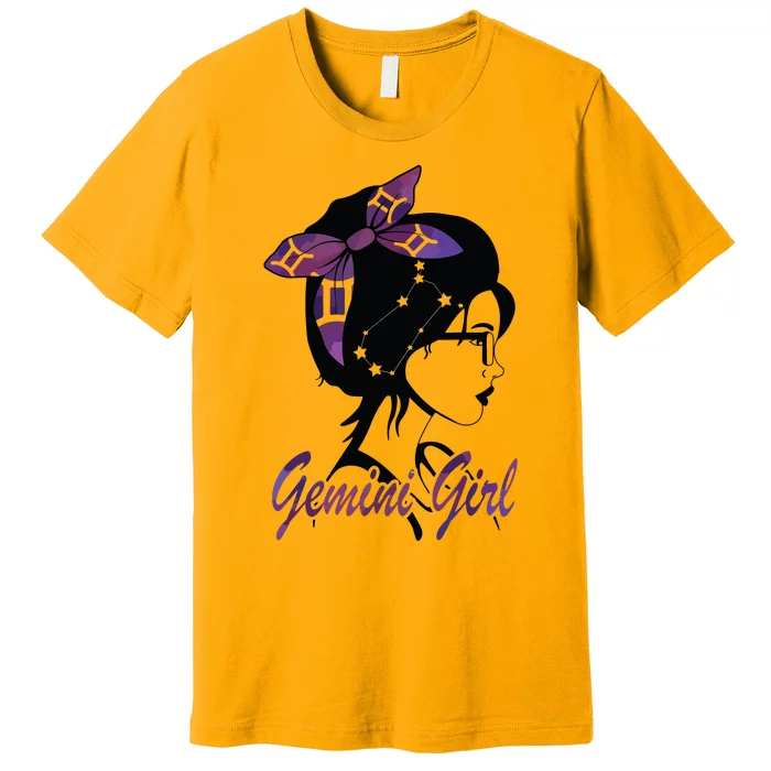 Gemini Girl Birthday Gemini Woman Zodiac Sign Premium T-Shirt