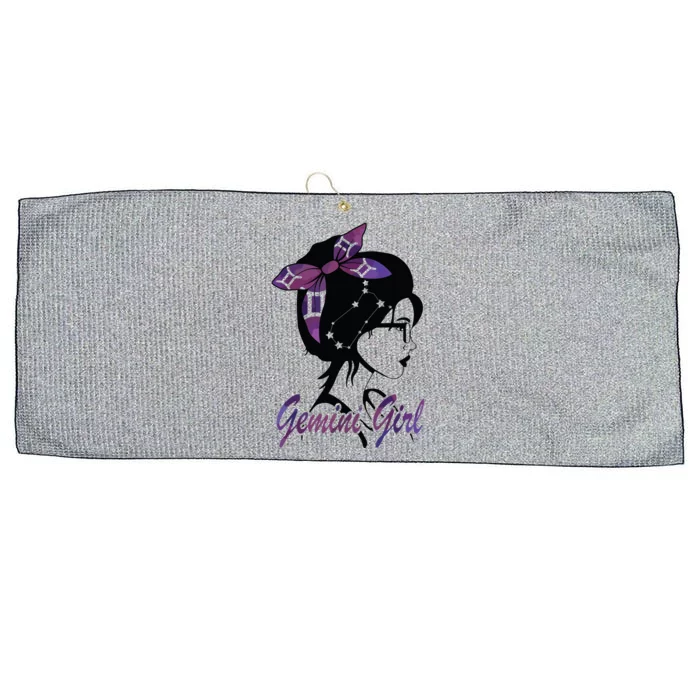 Gemini Girl Birthday Gemini Woman Zodiac Sign Large Microfiber Waffle Golf Towel