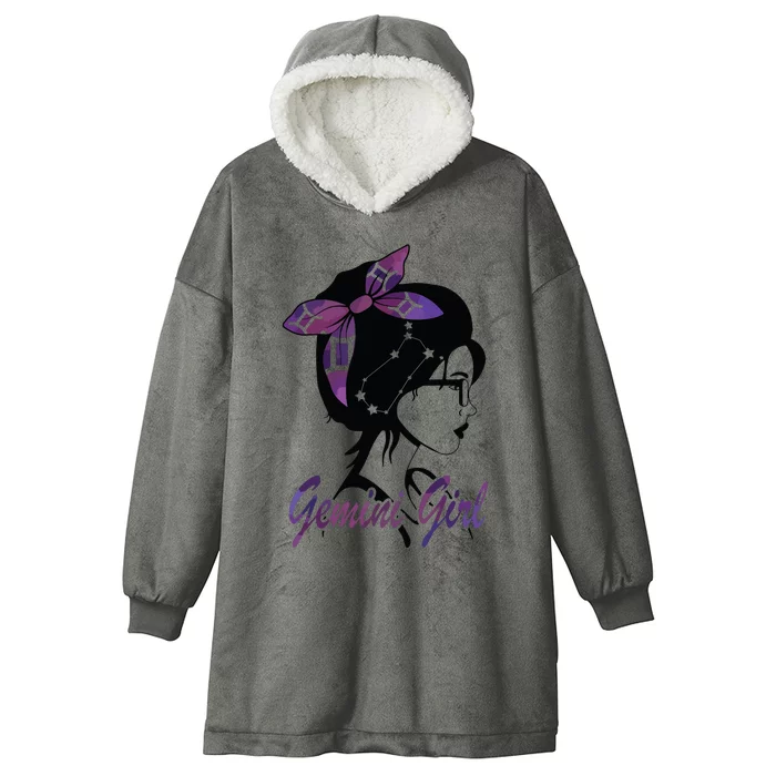 Gemini Girl Birthday Gemini Woman Zodiac Sign Hooded Wearable Blanket