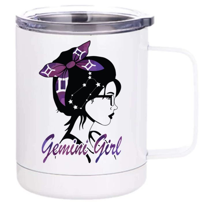 Gemini Girl Birthday Gemini Woman Zodiac Sign Front & Back 12oz Stainless Steel Tumbler Cup