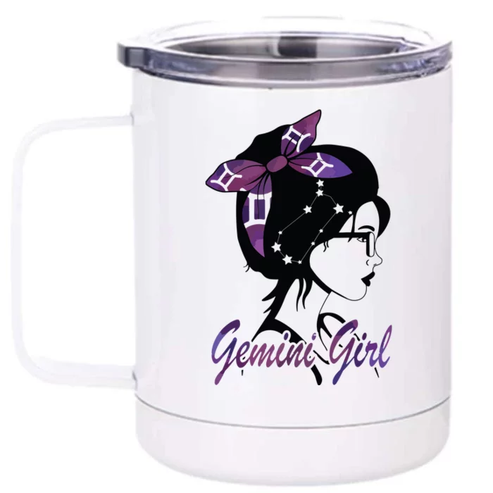 Gemini Girl Birthday Gemini Woman Zodiac Sign Front & Back 12oz Stainless Steel Tumbler Cup