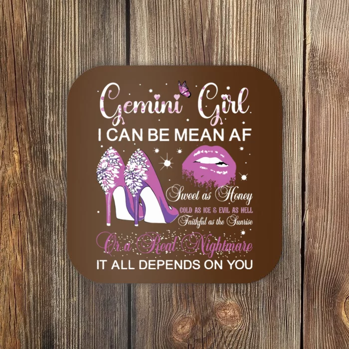 Gemini Girl Birthday Party Horoscope Zodiac Women Girl Coaster