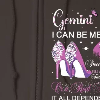 Gemini Girl Birthday Party Horoscope Zodiac Women Girl Full Zip Hoodie