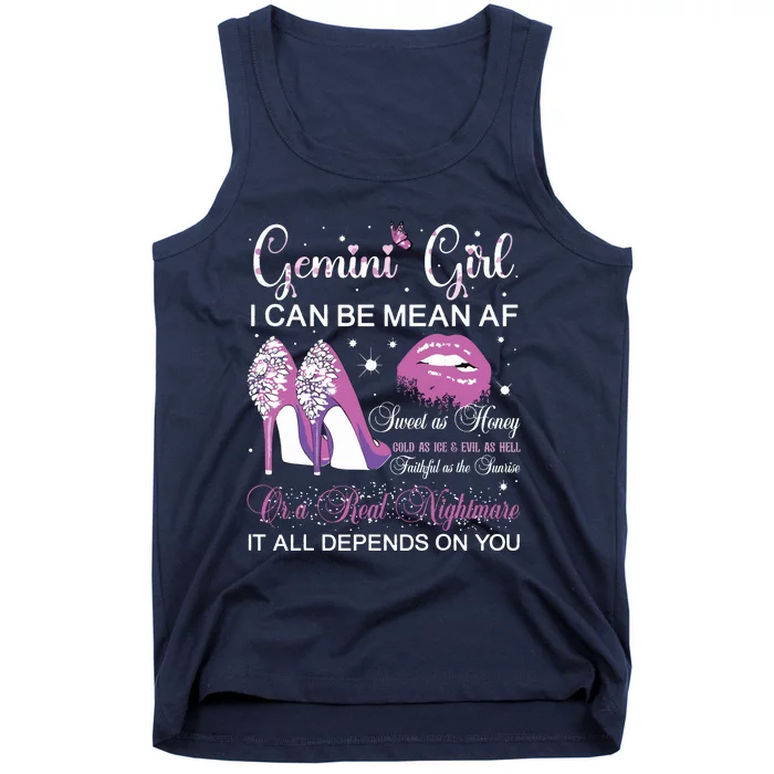 Gemini Girl Birthday Party Horoscope Zodiac Women Girl Tank Top