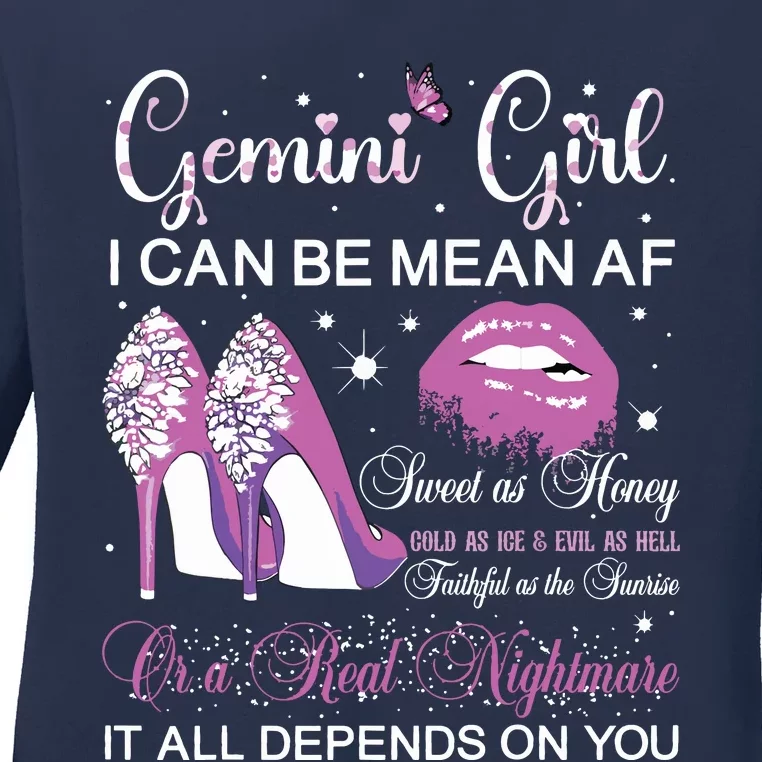 Gemini Girl Birthday Party Horoscope Zodiac Women Girl Ladies Long Sleeve Shirt