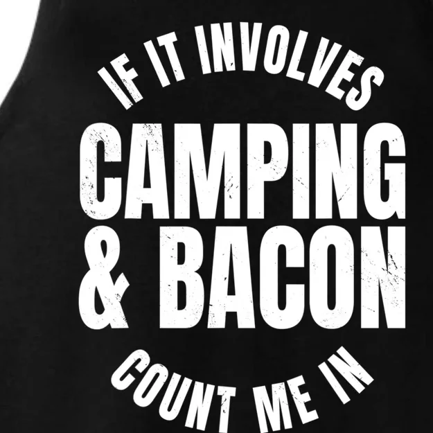 Glamping Glamper Boujee Tents Camper Camping And Bacon Ladies Tri-Blend Wicking Tank