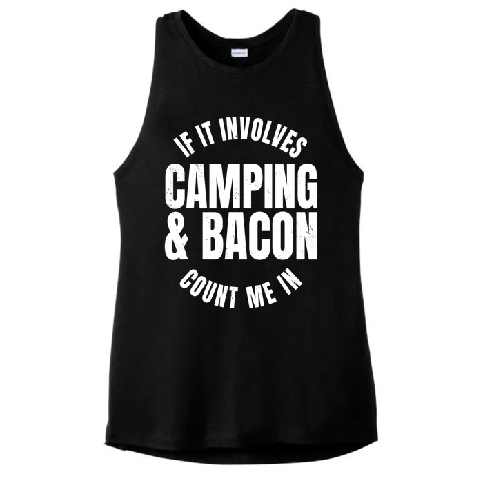 Glamping Glamper Boujee Tents Camper Camping And Bacon Ladies Tri-Blend Wicking Tank