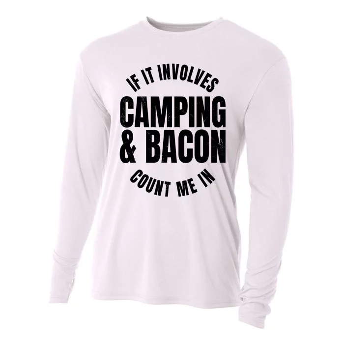 Glamping Glamper Boujee Tents Camper Camping And Bacon Cooling Performance Long Sleeve Crew