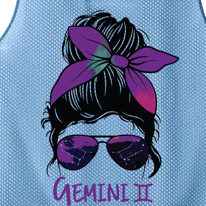 Gemini Girl Birthday Gemini Woman Zodiac Constellation Mesh Reversible Basketball Jersey Tank