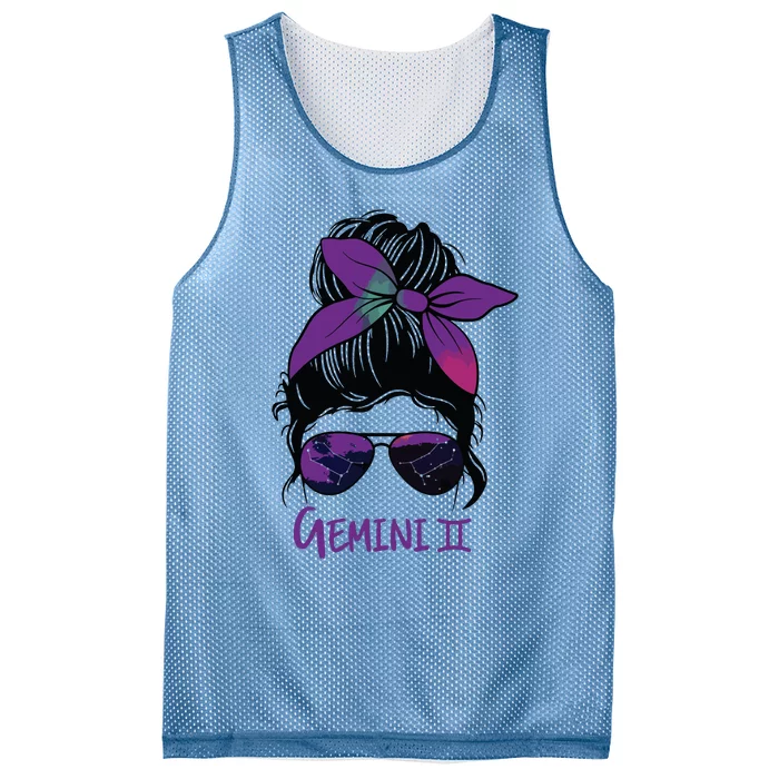 Gemini Girl Birthday Gemini Woman Zodiac Constellation Mesh Reversible Basketball Jersey Tank