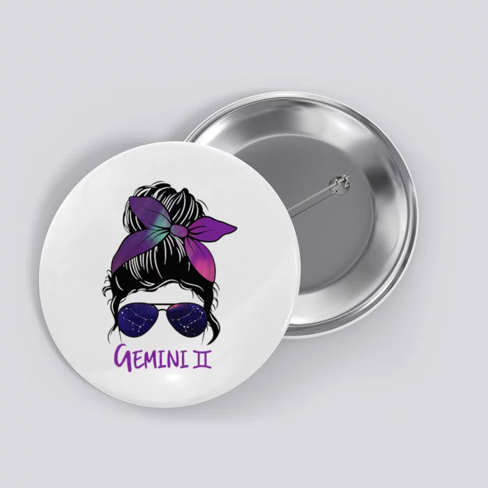 Gemini Girl Birthday Gemini Woman Zodiac Constellation Button