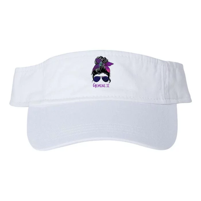 Gemini Girl Birthday Gemini Woman Zodiac Constellation Valucap Bio-Washed Visor