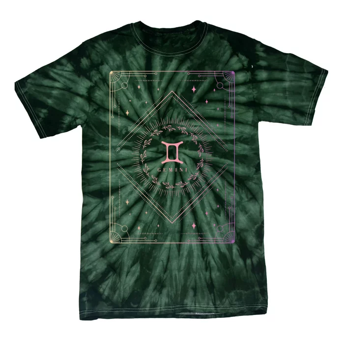 Girl Gemini Birthday Present Women Zodiac Sign Gemini Tie-Dye T-Shirt