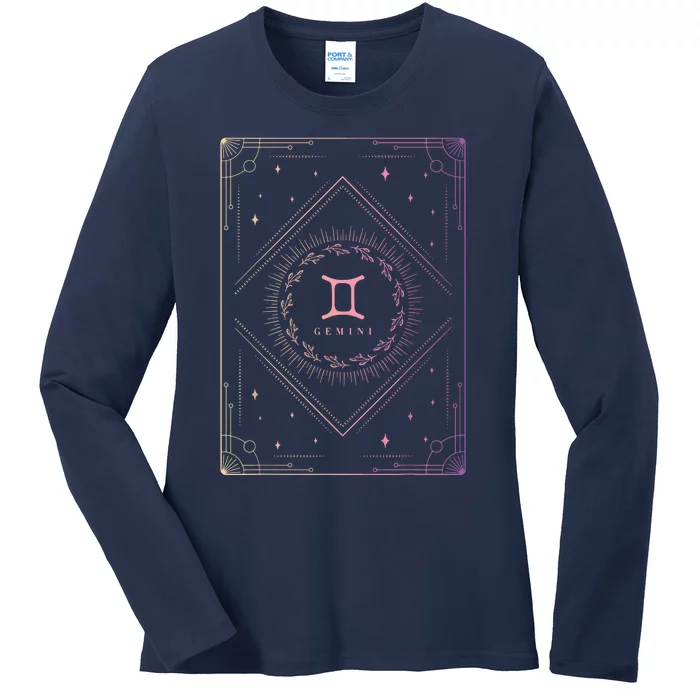 Girl Gemini Birthday Present Women Zodiac Sign Gemini Ladies Long Sleeve Shirt