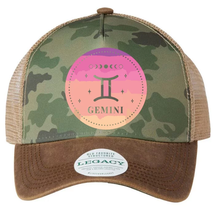 Girl Gemini Birthday Present Women Zodiac Sign Gemini Legacy Tie Dye Trucker Hat